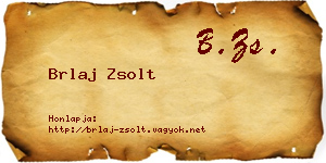 Brlaj Zsolt névjegykártya